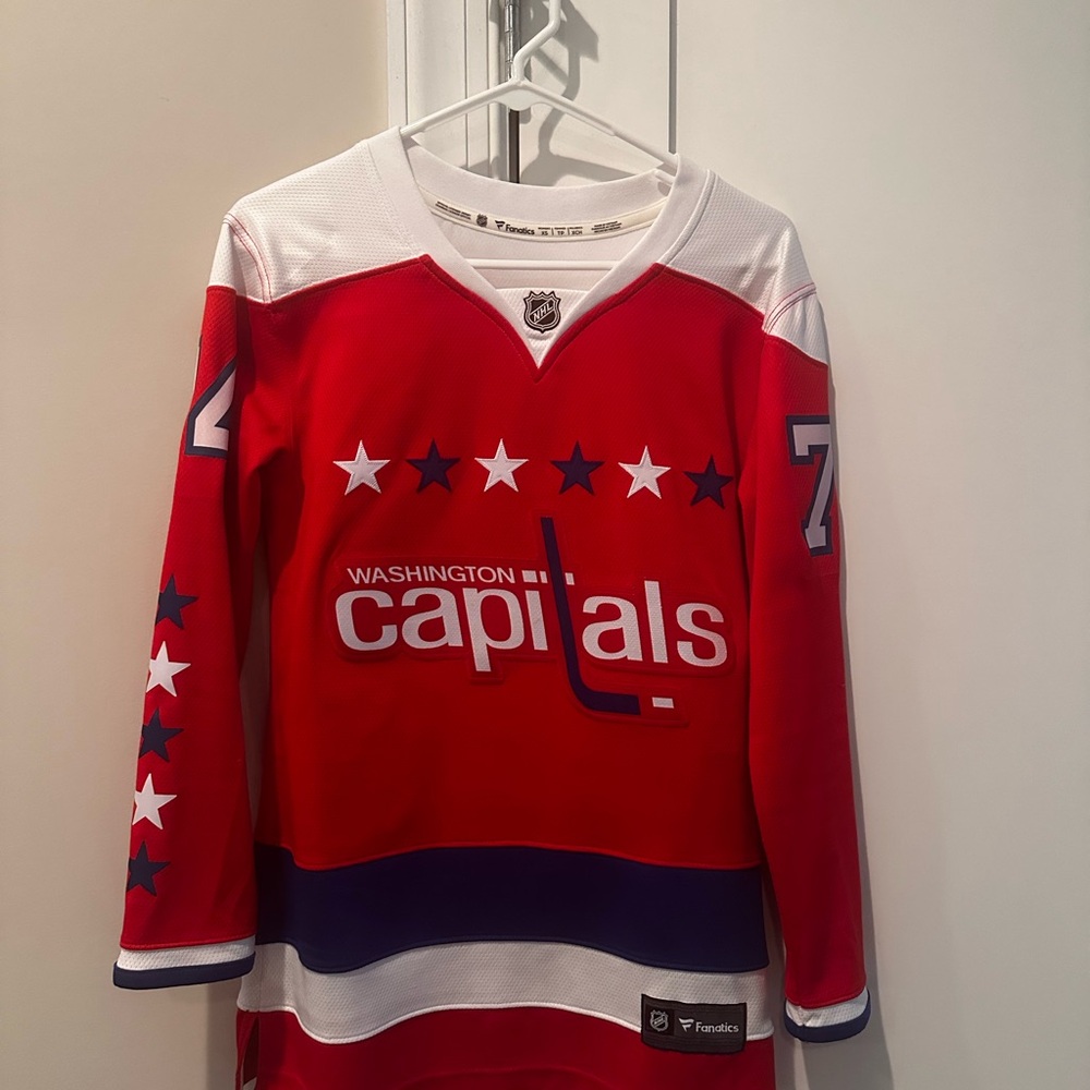 Washington Capitals John Carlson Red Star Retro Hockey Jersey